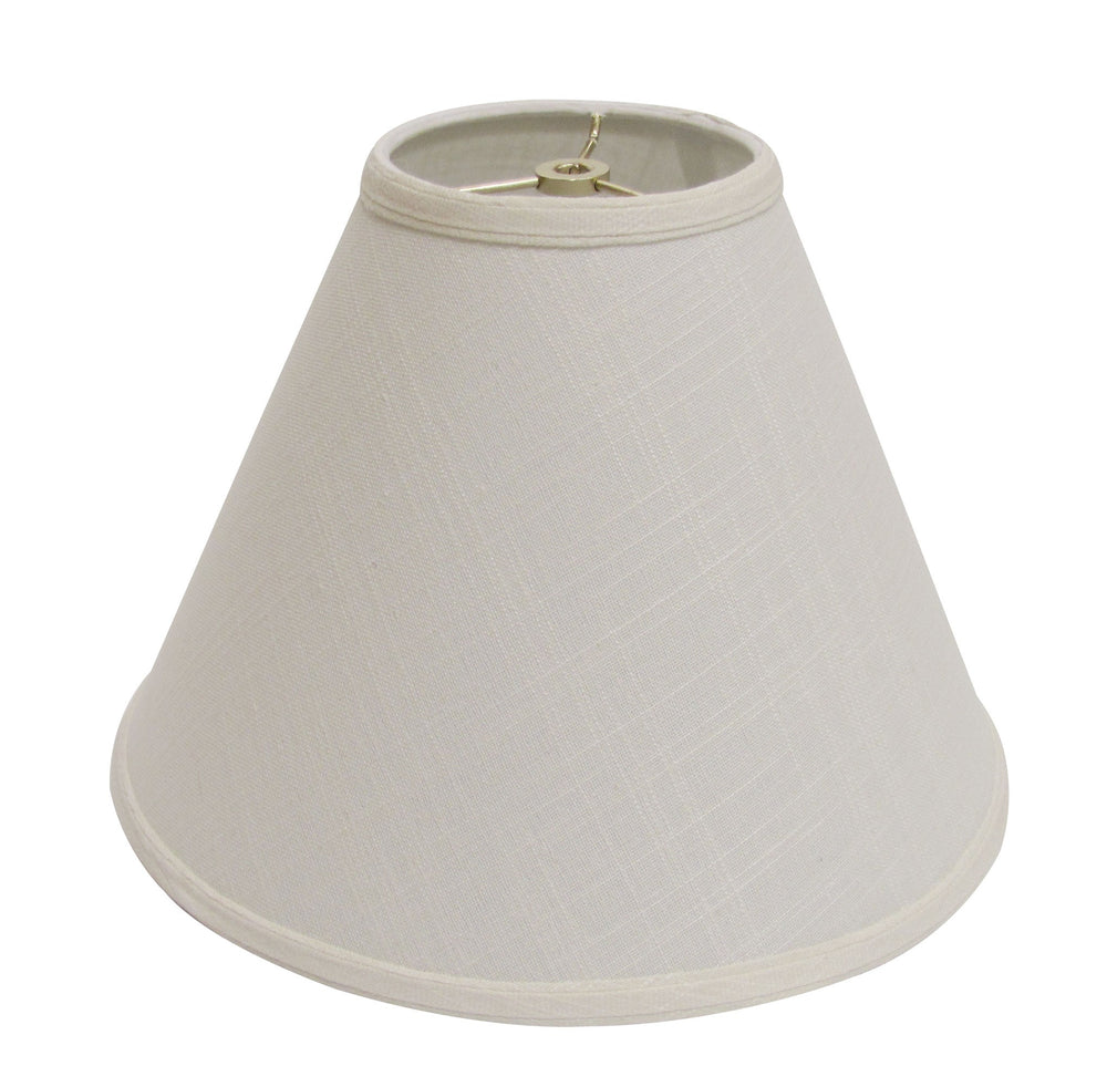 19" Off White Deep Cone Slanted Linen Lampshade - Homeroots - Flyclothing LLC