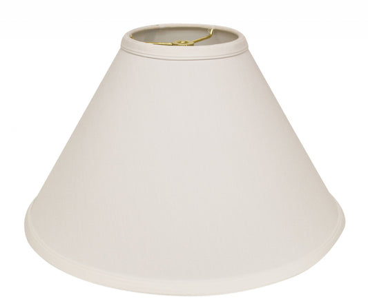 19" White Deep Cone Slanted No Slub Lampshade - Homeroots