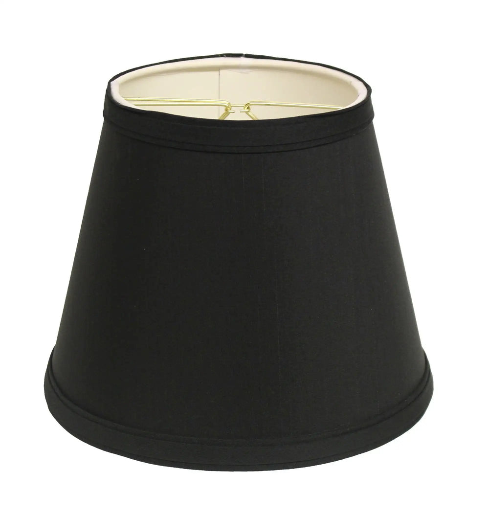 8" Black with White Empire Hardback Slanted Shantung Lampshade - Homeroots - Flyclothing LLC
