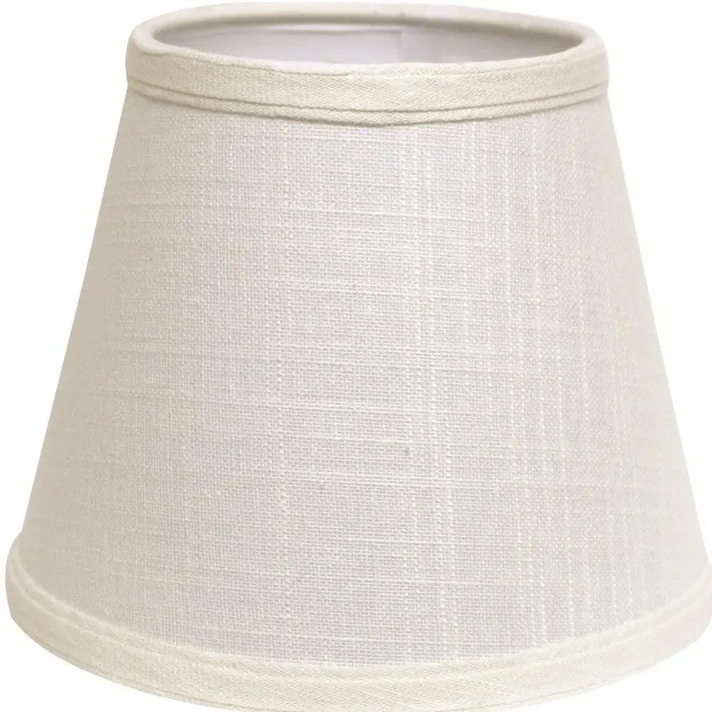 12" Off White Empire Hardback Slanted Linen Lampshade WF - Homeroots