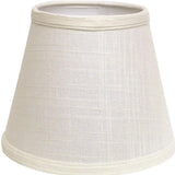 12" Off White Empire Hardback Slanted Linen Lampshade WF - Homeroots