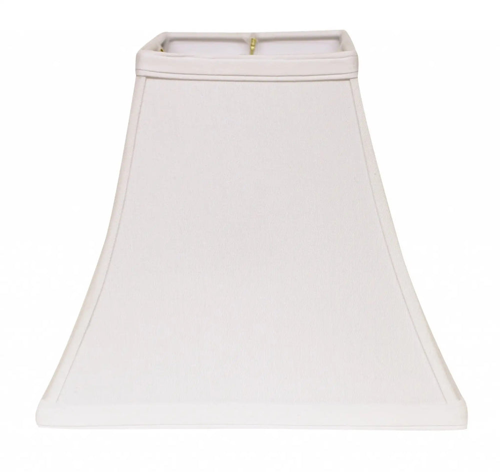 8" White Squre Bell No Slub Lampshade - Homeroots - Flyclothing LLC