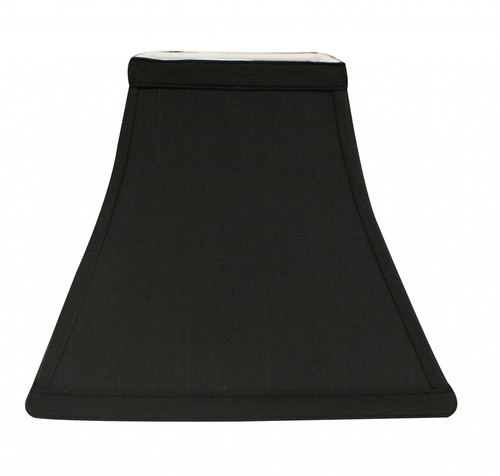 10" Black with White Lining Square Bell Shantung Lampshade - Homeroots - Flyclothing LLC