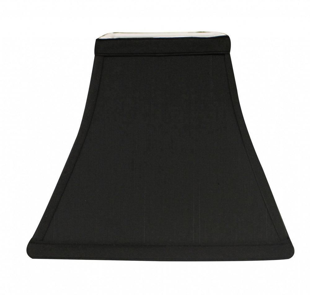 10" Black with White Lining Square Bell Shantung Lampshade - Homeroots - Flyclothing LLC