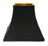 10" Black with Gold Lining Square Bell Shantung Lampshade - Homeroots - Flyclothing LLC