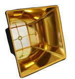 10" Black with Gold Lining Square Bell Shantung Lampshade - Homeroots - Flyclothing LLC