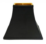 10" Black with Gold Lining Square Bell Shantung Lampshade - Homeroots - Flyclothing LLC