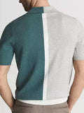 Men's Plus Size Color Block Short Sleeve Polo - Trendsi - Flyclothing LLC