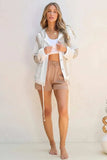 Drawstring Color Block Long Sleeve Jacket - Trendsi - Flyclothing LLC