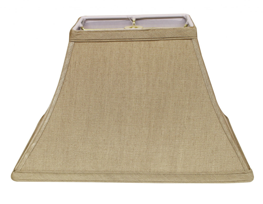 12" Pale Brown Rectangle Bell No Slub Lampshade - Homeroots - Flyclothing LLC