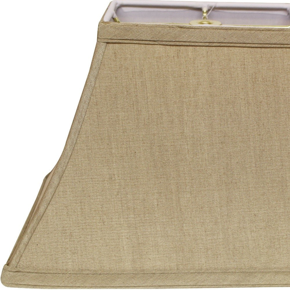 12" Pale Brown Rectangle Bell No Slub Lampshade - Homeroots - Flyclothing LLC