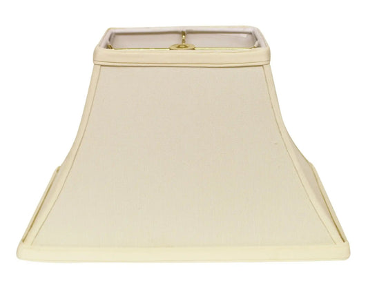 14" Ivory Rectangle Bell No Slub Lampshade - Homeroots