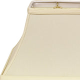 14" Ivory Rectangle Bell No Slub Lampshade - Homeroots - Flyclothing LLC