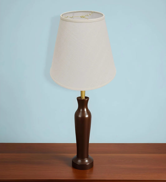 16" Off White Deep Empire Linen Lampshade - Homeroots