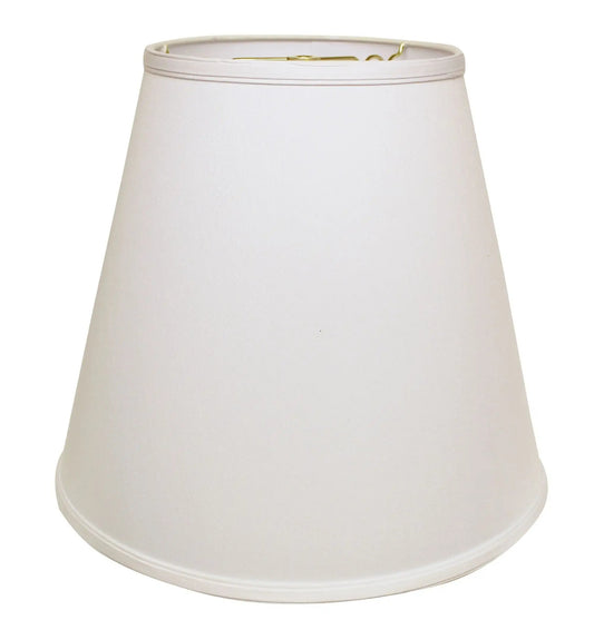 16" White Deep Empire No Slub Lampshade - Homeroots
