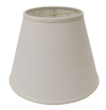 16" White Empire Deep Slanted Linen Lampshade - Homeroots - Flyclothing LLC
