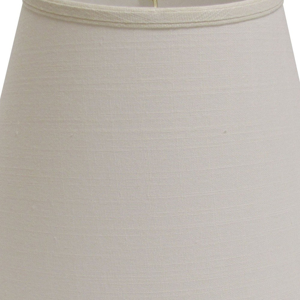 16" White Empire Deep Slanted Linen Lampshade - Homeroots - Flyclothing LLC