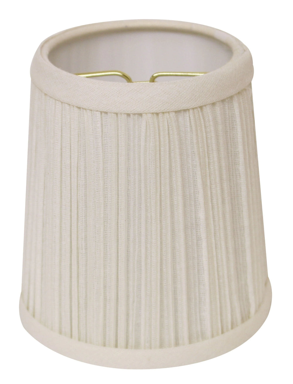 5" White Set of 6 Chandelier Broadcloth Lampshades - Homeroots - Flyclothing LLC