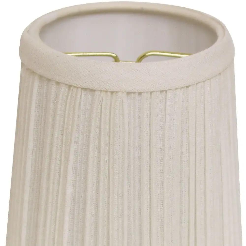 5" White Set of 6 Chandelier Broadcloth Lampshades - Homeroots - Flyclothing LLC