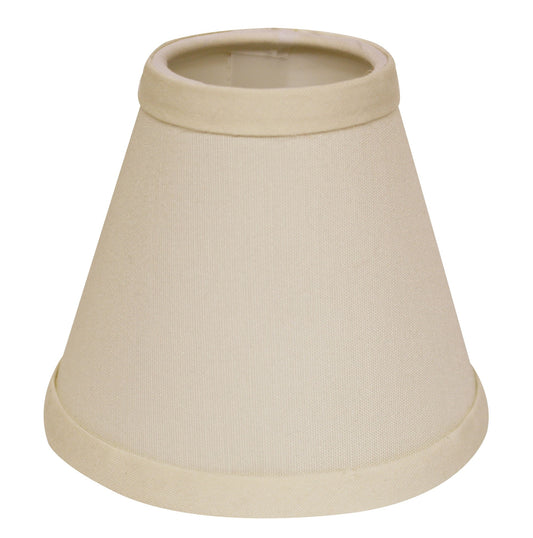 5" Ivory Set of 6 Chandelier No Slub Lampshades - Homeroots