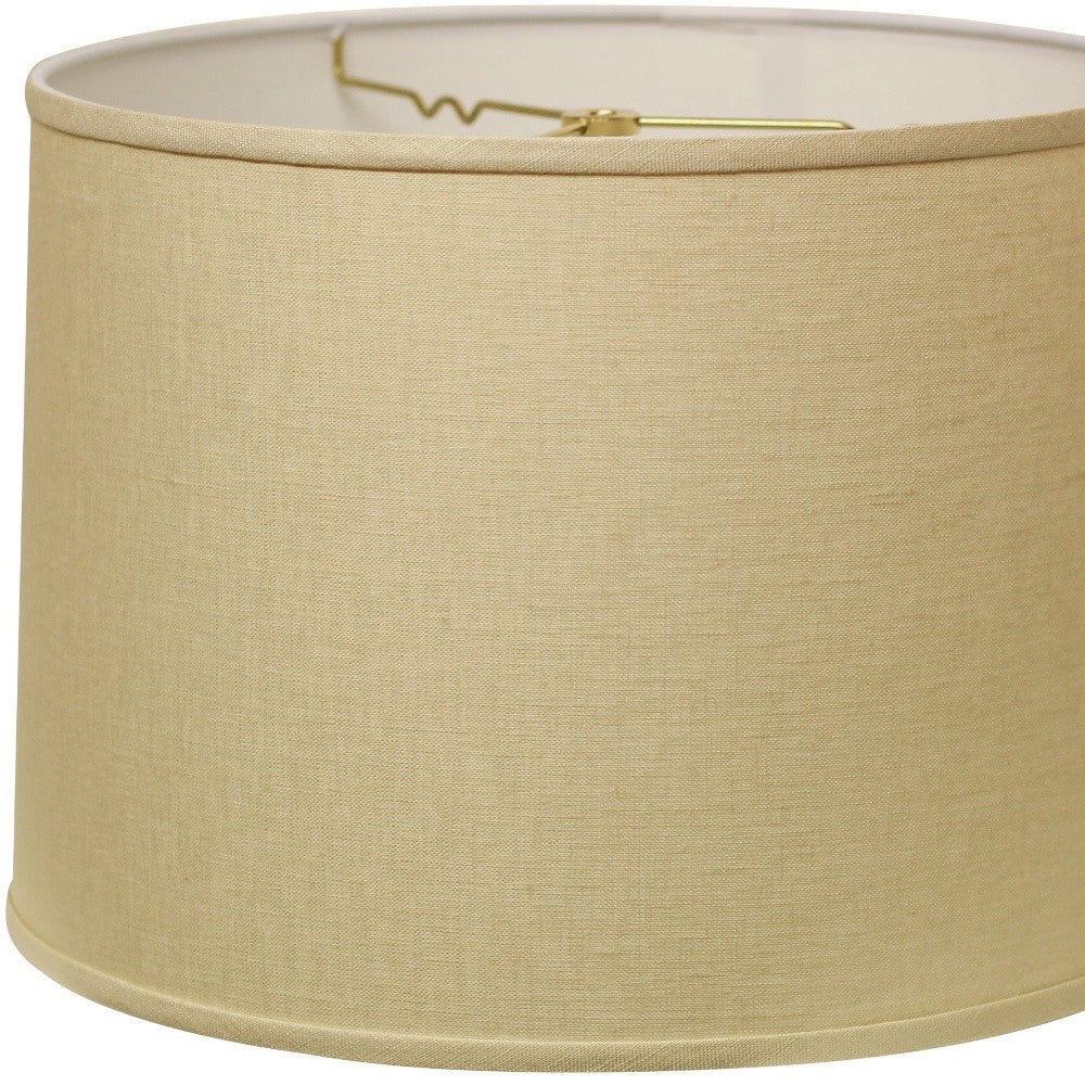 13" Parchment Beige Throwback Drum Linen Lampshade - Homeroots - Flyclothing LLC