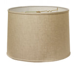 13" Dark Wheat Throwback Drum Linen Lampshade - Homeroots - Flyclothing LLC