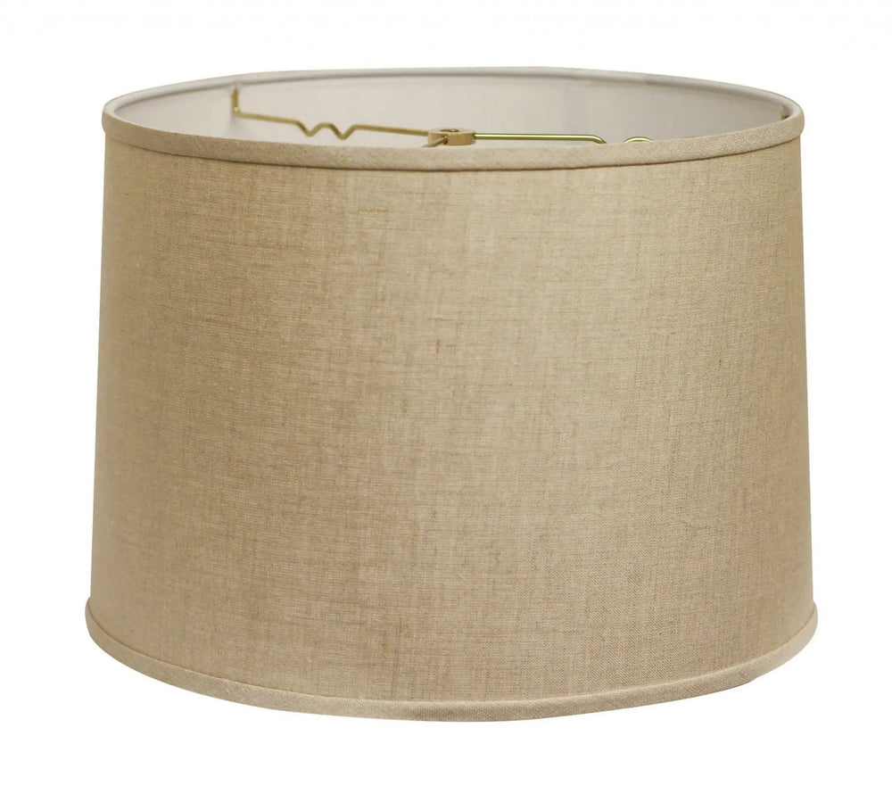 13" Dark Wheat Throwback Drum Linen Lampshade - Homeroots - Flyclothing LLC