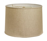 14" Dark Wheat Throwback Drum Linen Lampshade - Homeroots - Flyclothing LLC