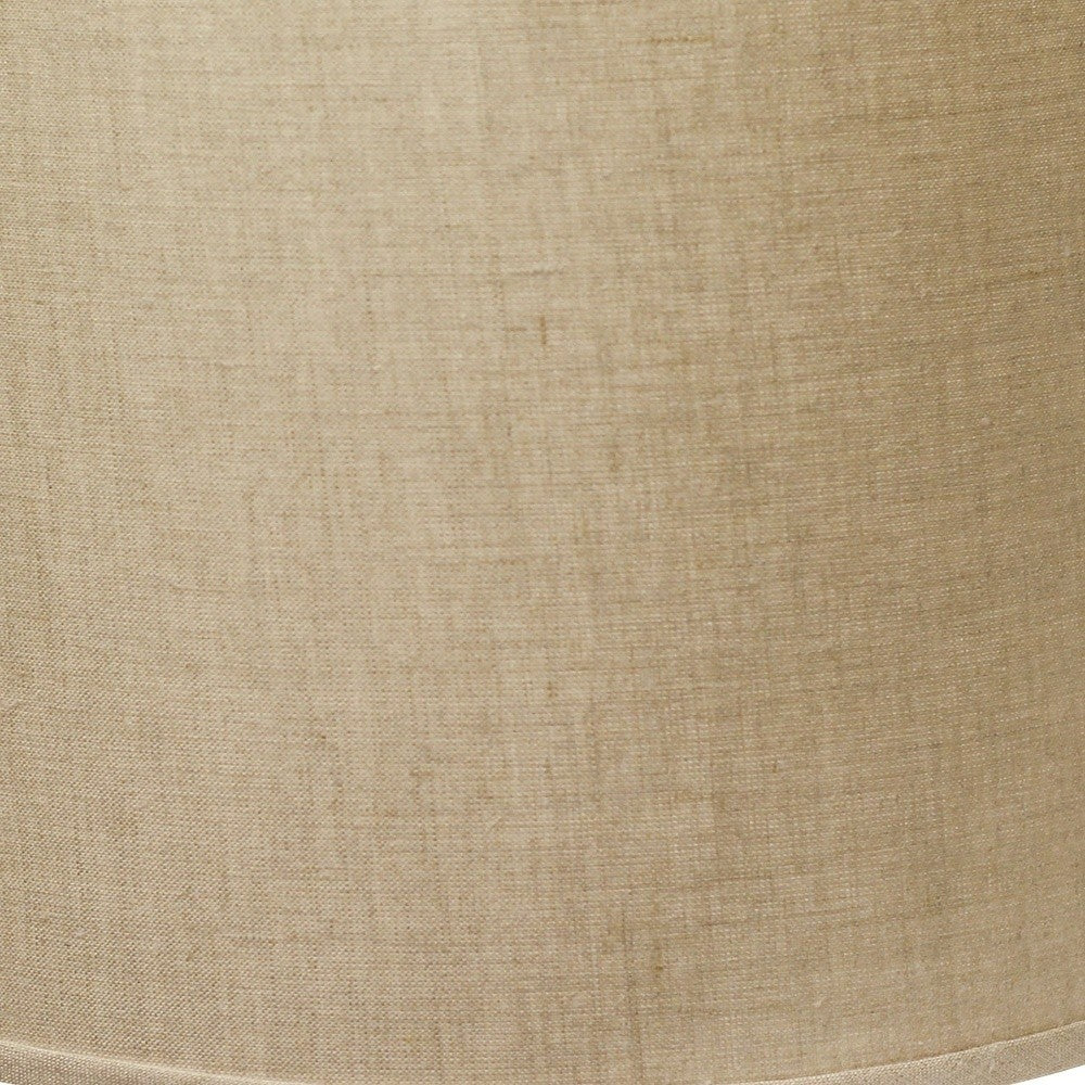 14" Dark Wheat Throwback Drum Linen Lampshade - Homeroots - Flyclothing LLC