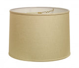 15" Parchment Biege Throwback Drum Linen Lampshade - Homeroots
