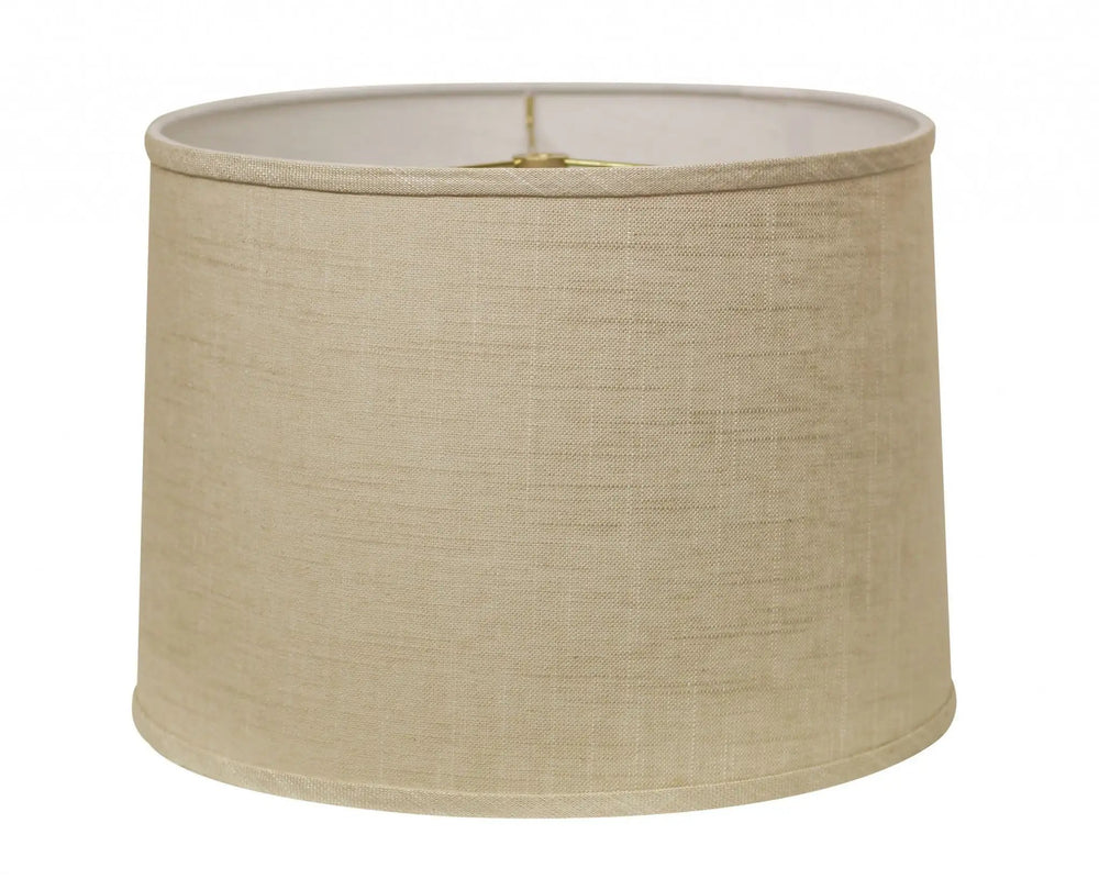 16" Light Wheat Throwback Drum Linen Lampshade - Homeroots - Flyclothing LLC