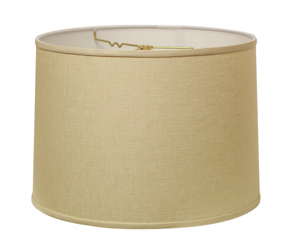 16" Parchment Biege Throwback Drum Linen Lampshade - Homeroots - Flyclothing LLC