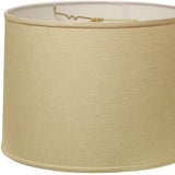 16" Parchment Biege Throwback Drum Linen Lampshade - Homeroots - Flyclothing LLC