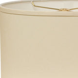12" Ivory Throwback Oval No Slub Lampshade - Homeroots - Flyclothing LLC