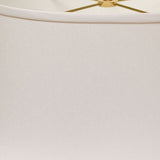 14" White Throwback Oval No Slub Lampshade - Homeroots - Flyclothing LLC