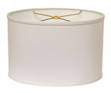 16" White Throwback Oval No Slub Lampshade - Homeroots - Flyclothing LLC