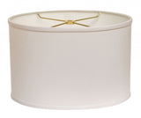 16" White Throwback Oval No Slub Lampshade - Homeroots - Flyclothing LLC
