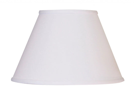 12" White Premium Empire Slanted No Slub Lampshade - Homeroots