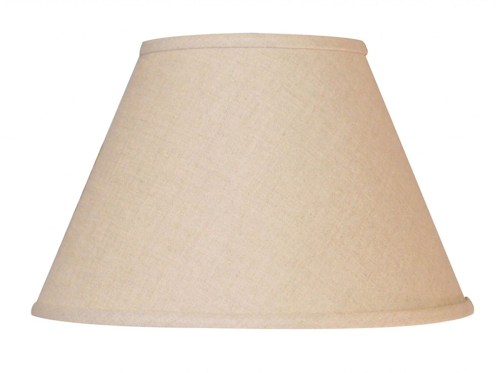 12" Dark Wheat Premium Empire Slanted Linen Lampshade - Homeroots - Flyclothing LLC