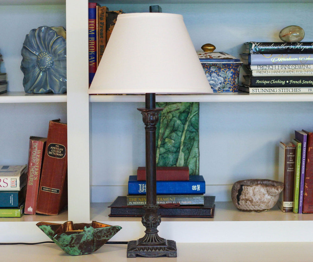 12" White Premium Empire Slanted Linen Lampshade - Homeroots - Flyclothing LLC