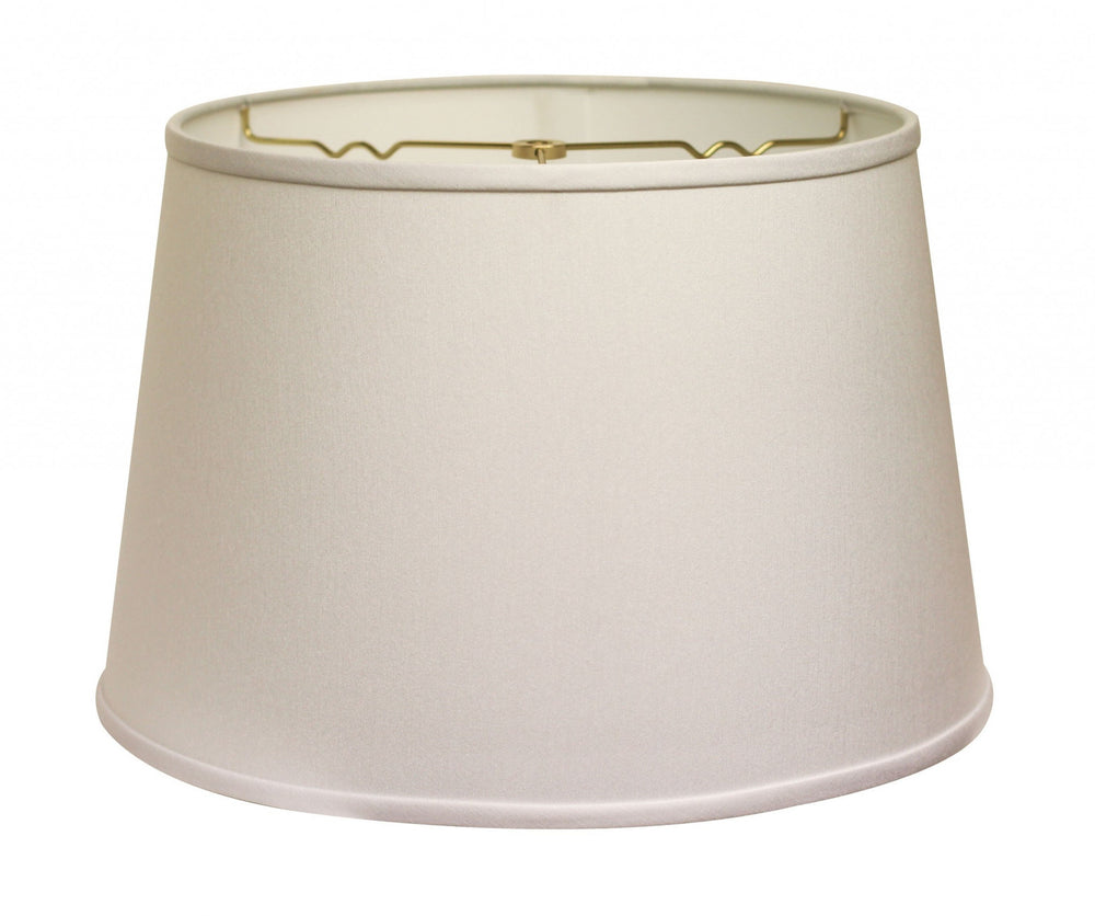 14" White Rounded Empire Slanted No Slub Lampshade - Homeroots - Flyclothing LLC