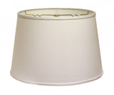 14" White Rounded Empire Slanted No Slub Lampshade - Homeroots - Flyclothing LLC