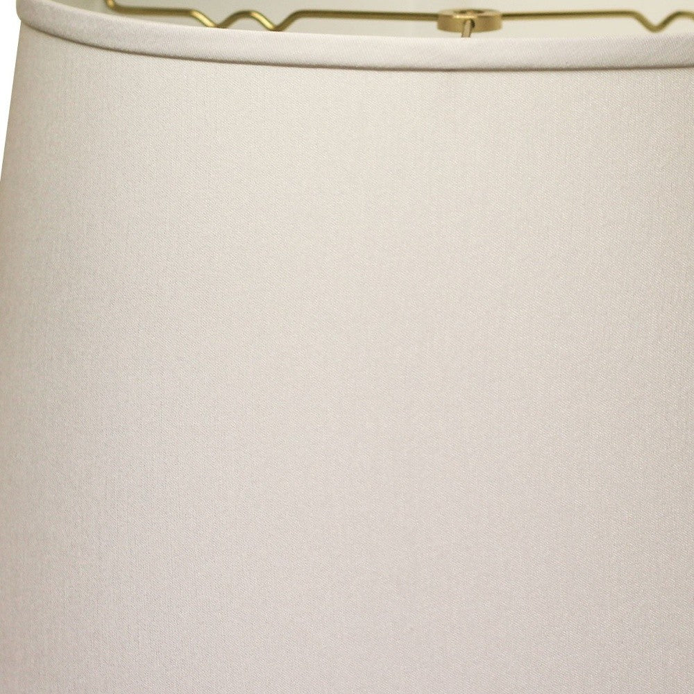 14" White Rounded Empire Slanted No Slub Lampshade - Homeroots - Flyclothing LLC