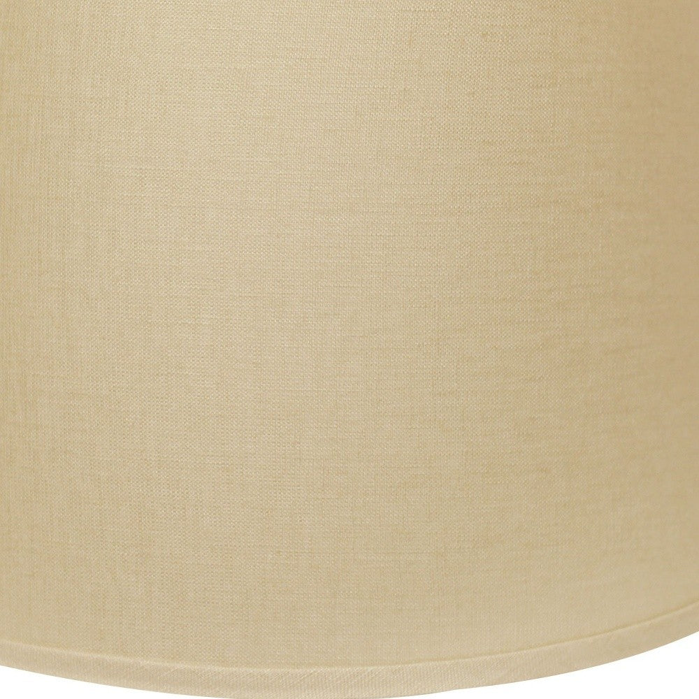14" Parchment Biege Rounded Empire Slanted Linen Lampshade - Homeroots - Flyclothing LLC