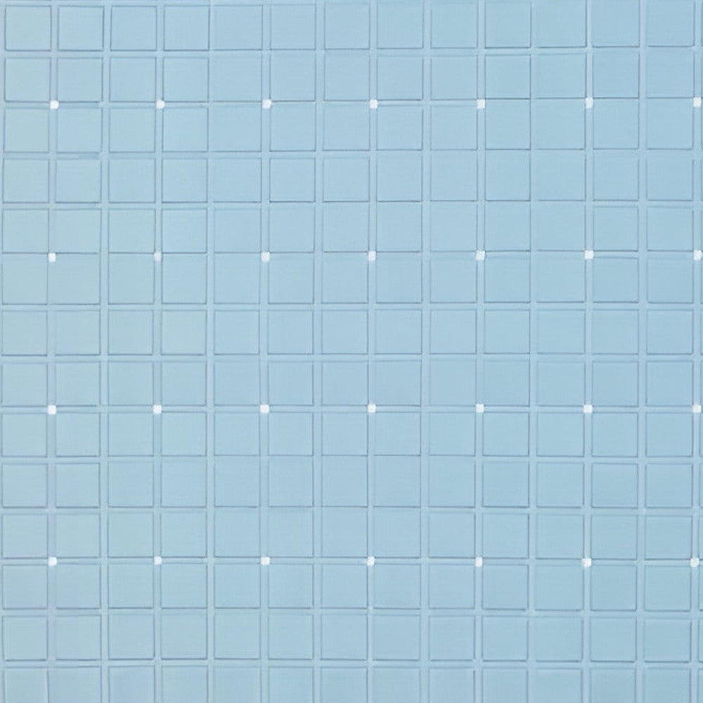 40" Light Blue Geometric Tiles Non Slip Bathtub Mat - Homeroots - Flyclothing LLC