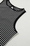 Striped Ribbed Round Neck Tank - Trendsi - Flyclothing LLC