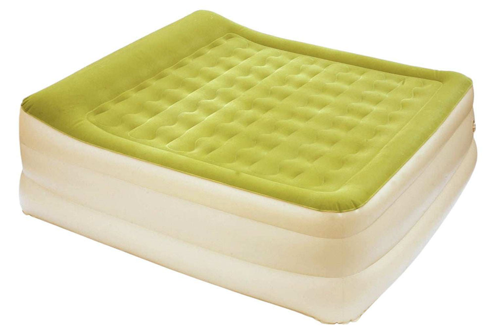 Raised Head Moss Green Inflatable Queen Size Bed Mattress - Homeroots - Flyclothing LLC