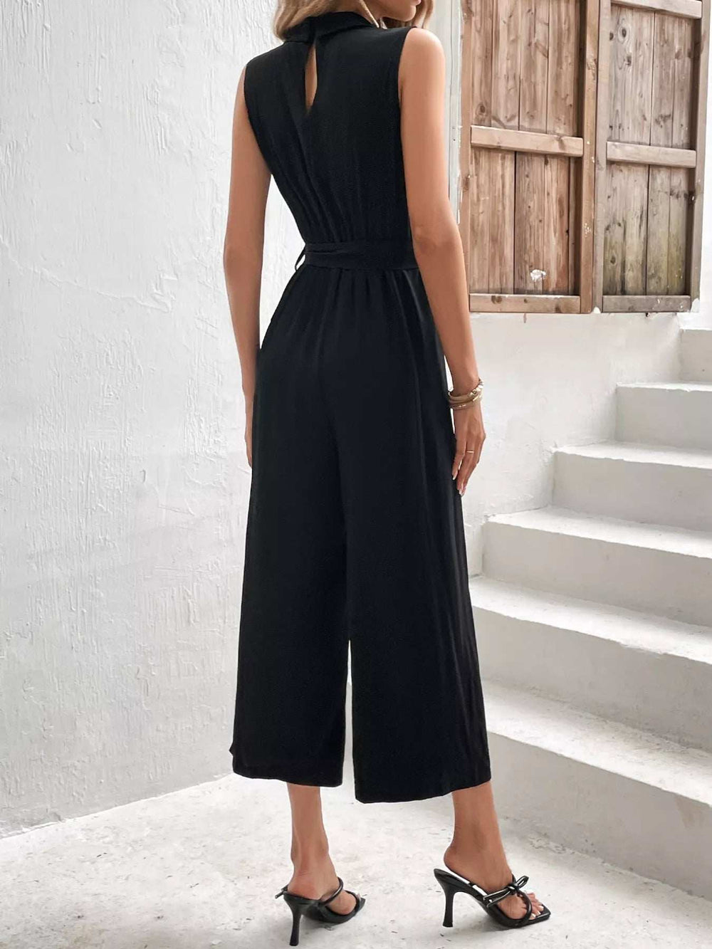 Sleeveless Wide Leg Jumpsuit - Trendsi - Flyclothing LLC