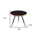 Modern Small Black and Gold Ceramic Coffee Table - Homeroots - Flyclothing LLC