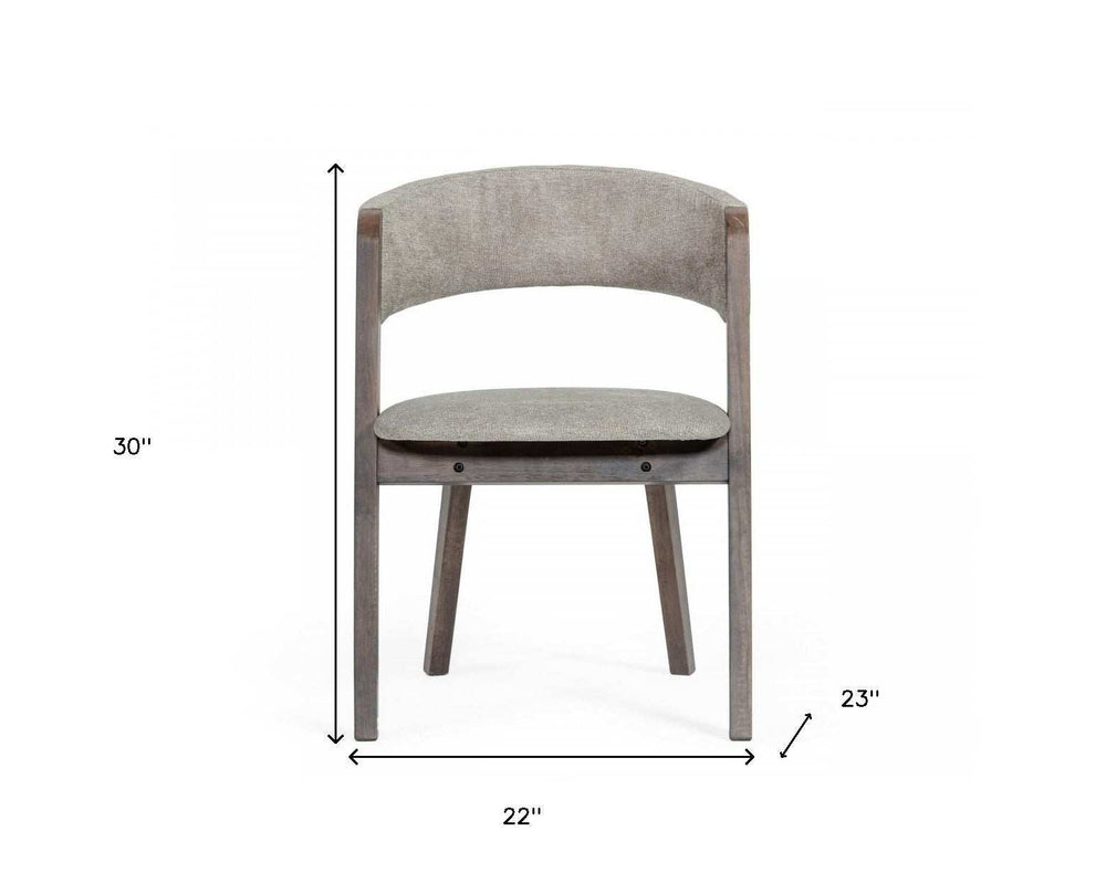 Set of Two Gray Wenge Dining Chairs - Homeroots - Flyclothing LLC